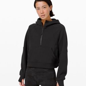 Oversized half zip Scuba Hoodie black xs/s